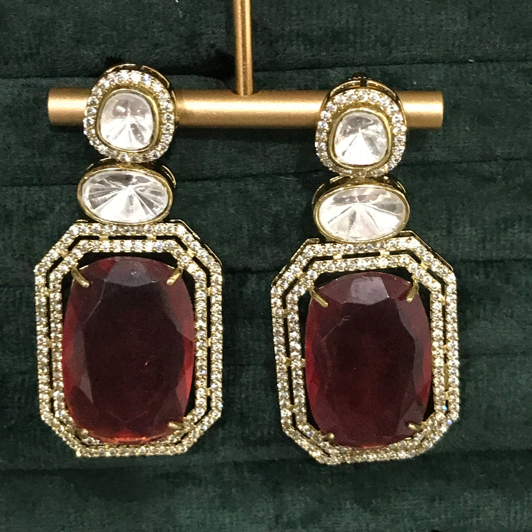Ahana Red Doublet Earrings