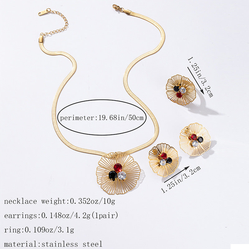 Blossom Elegant Waterproof Jewellery Set