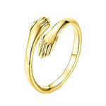 Load image into Gallery viewer, Gold Plated Waterproof Adjustable Hug Ring
