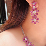 Load image into Gallery viewer, Tanvi Floral Jewellery Set
