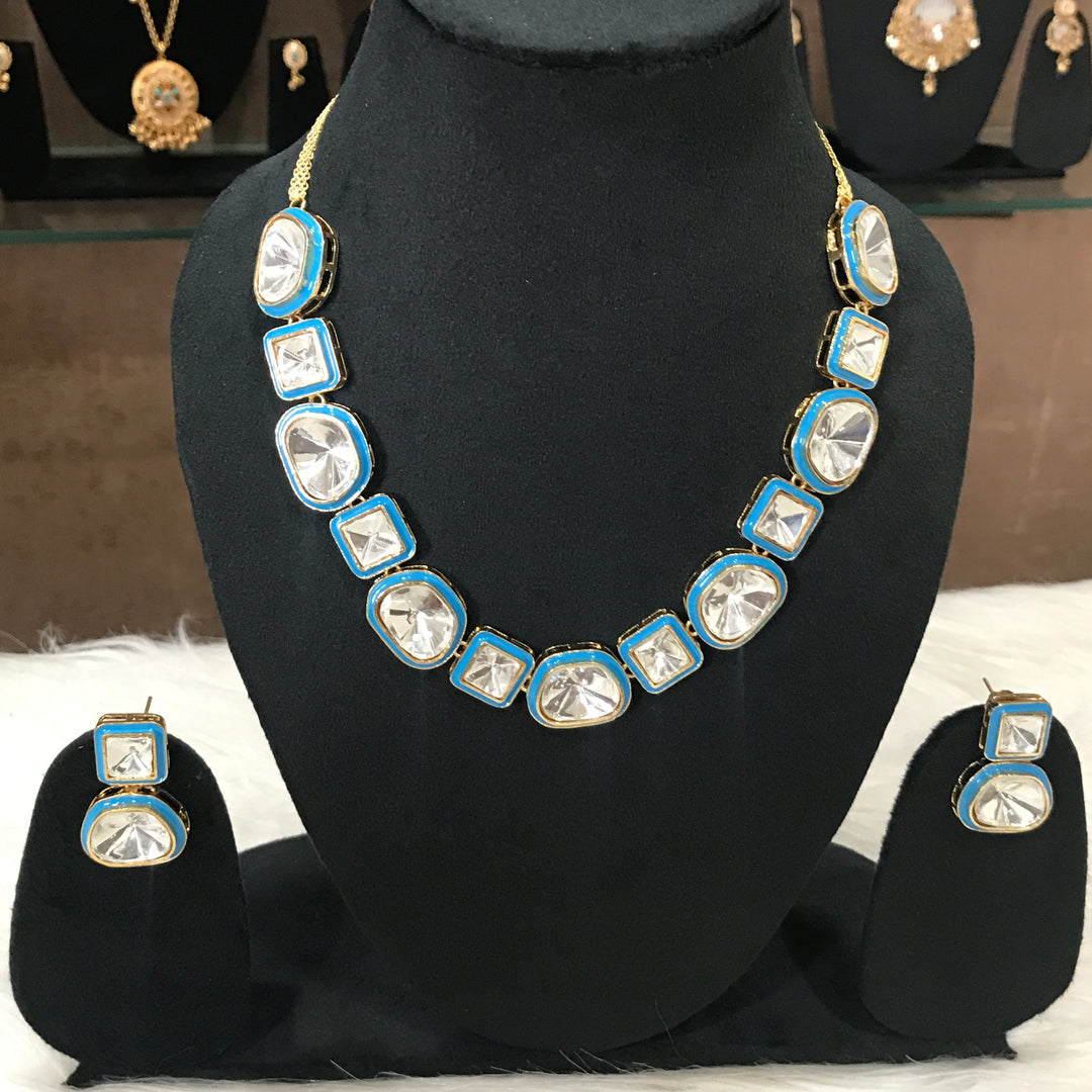 Anika Blue Mossionite Jewellery Set