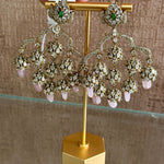 Load image into Gallery viewer, Anusha Pink Statement Earrings
