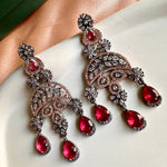 Load image into Gallery viewer, Sofia Ruby Chandbali Earrings
