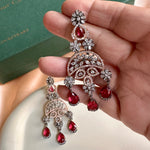Load image into Gallery viewer, Sofia Ruby Chandbali Earrings
