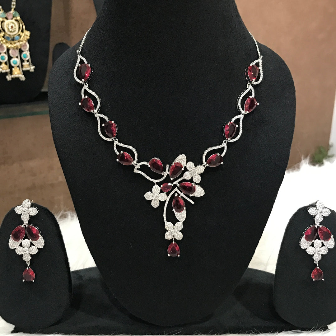 Bani Red Ad Jewellery Set