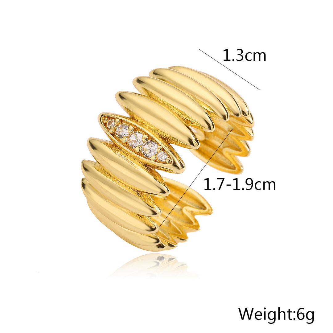 Senorita Retro 18k Gold Plated Open Ring