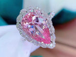 Load image into Gallery viewer, Pink Morganite Big Adjustable Ring
