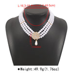 Load image into Gallery viewer, Aarya Gold Plated Multi Layer Pearl jewellery Set
