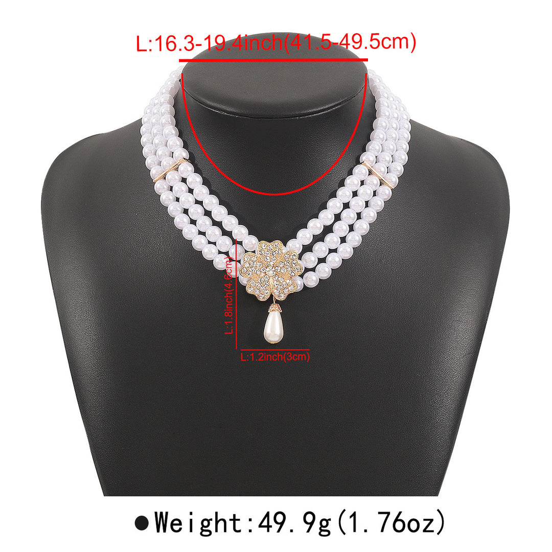 Aarya Gold Plated Multi Layer Pearl jewellery Set