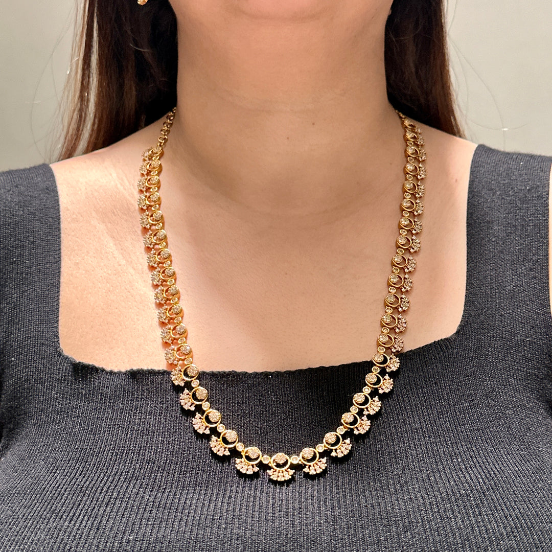 Diva Long Diamond Look Jewellery Set