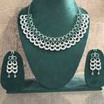 Load image into Gallery viewer, Ahana Green Statement Ad Jewellery Set
