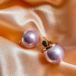 Load image into Gallery viewer, 20 mm Lavender Luxury Pearl Ball Earrings (Small Size)
