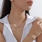 Load image into Gallery viewer, Monalisa Vintage Glass Gold Plated Jewellery Set
