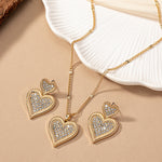 Load image into Gallery viewer, Anna Heart Shape 14k Gold Plated Jewellery Set
