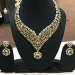 Load image into Gallery viewer, Vamika Yellow Ad Jewellery Set
