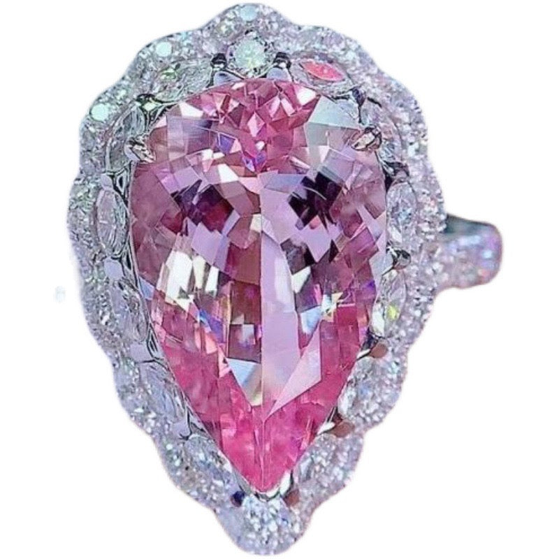 Pink Morganite Big Adjustable Ring