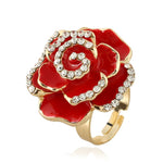 Load image into Gallery viewer, Red Rose Gold Plated Adjustable Ring
