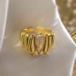 Load image into Gallery viewer, Inaaya Retro 18k Gold Plated Open Ring
