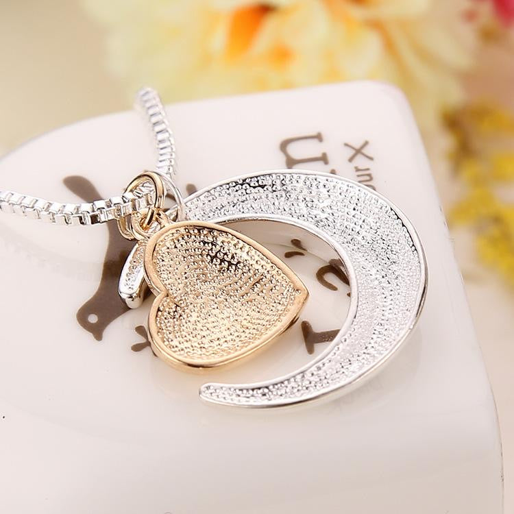 Love You Mom Heart Shape Pendant Chain