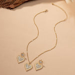 Load image into Gallery viewer, Anna Heart Shape 14k Gold Plated Jewellery Set
