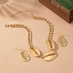 Load image into Gallery viewer, Riva Vintage Shell 14k Gold Plated Jewellery Set
