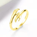 Load image into Gallery viewer, Gold Plated Waterproof Adjustable Hug Ring
