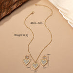 Load image into Gallery viewer, Anna Heart Shape 14k Gold Plated Jewellery Set
