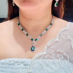Load image into Gallery viewer, Rehana Green Ad Jewellery Set
