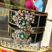 Aza Green Victorian Openable Kada