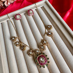 Load image into Gallery viewer, Aarya Classy Mossionite kundan Charms Set
