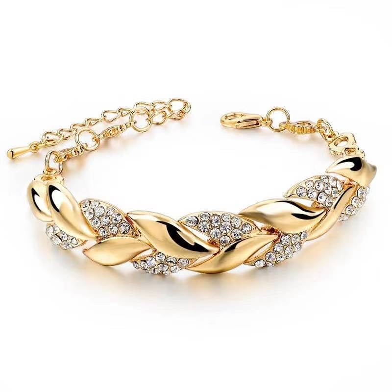 Autumn Leaf 18k Gold Plated Bracelet