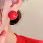 Load image into Gallery viewer, Ravishing Red Big Pearl Earrings
