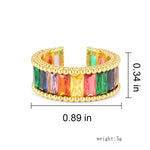 Load image into Gallery viewer, Jiyana Gold Multi Zircon Open Ring
