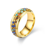 Load image into Gallery viewer, Gold Rush Waterproof Unisex Ad Stone Ring
