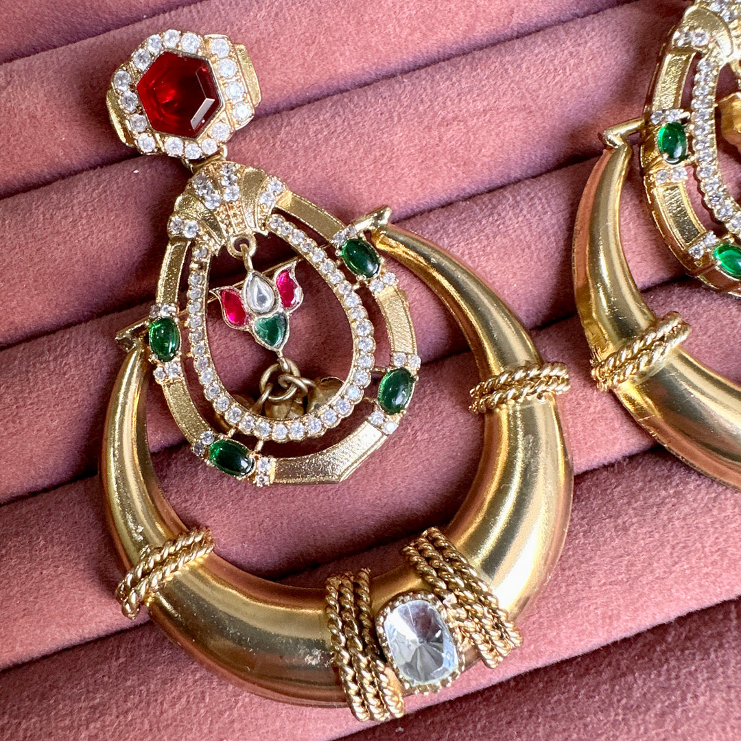 Adhvika Royal kundan Jhumka