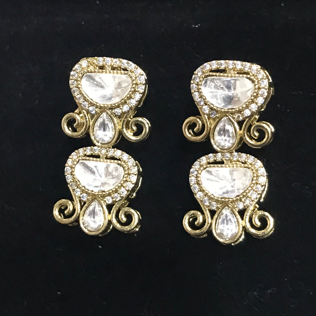 Avika mossionite Polki Set