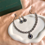 Load image into Gallery viewer, Mia Navy Roseblack Jewellery Set
