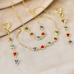 Load image into Gallery viewer, Monalisa Vintage Glass Gold Plated Jewellery Set
