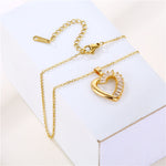 Load image into Gallery viewer, Shanaya Heart Shape Waterproof 18k Gold Plated Zircon Chain
