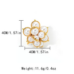 Load image into Gallery viewer, Classic Pearl Floral Gold Plated Waterproof Adjustable Ring
