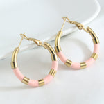 Load image into Gallery viewer, Gia Geometric Waterproof Pink Earrings
