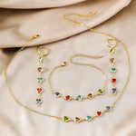 Load image into Gallery viewer, Monalisa Vintage Glass Gold Plated Jewellery Set
