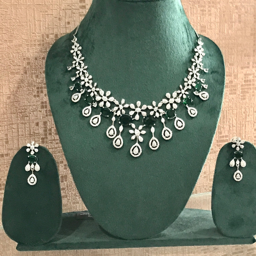 Inayat Green Ad Jewellery Set