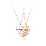 Load image into Gallery viewer, Mother Son Eternal Bond Magnetic Heart Shape Pendant Chain
