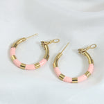 Load image into Gallery viewer, Gia Geometric Waterproof Pink Earrings
