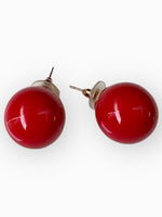 Load image into Gallery viewer, Ravishing Red Big Pearl Earrings
