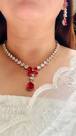 Load image into Gallery viewer, Kaavi Diamond look Ad Jewellery Set
