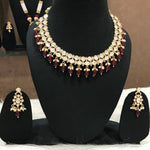 Load image into Gallery viewer, Ruby Tyaani kundan Jewellery Set

