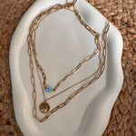 Load image into Gallery viewer, Esha Evil Eye Waterproof Layered Chain
