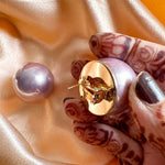 Load image into Gallery viewer, Lavender Luxury Pearl Ball Earrings
